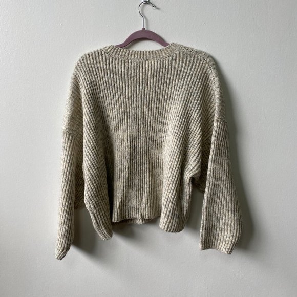 Topshop Oatmeal Knitted Crewneck Sweater - Picture 7 of 7